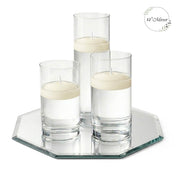 Eastland Octagon Mirror and Cylinder Vase Centerpiece with Richland 3" Floating Candles Set of 7 - thumbnail number 53