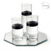 Eastland Octagon Mirror and Cylinder Vase Centerpiece with Richland 3" Floating Candles Set of 84 - thumbnail number 13