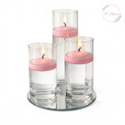 Eastland Round Mirror and Cylinder Vase Centerpiece with Richland 3" Floating Candles Set of 7 - thumbnail number 65
