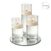 Eastland Round Mirror and Cylinder Vase Centerpiece with Richland 3" Floating Candles Set of 7 - thumbnail number 74