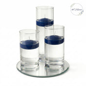 Eastland Round Mirror and Cylinder Vase Centerpiece with Richland 3" Floating Candles Set of 84 - thumbnail number 31