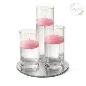 Eastland Round Mirror and Cylinder Vase Centerpiece with Richland 3" Floating Candles Set of 84 - thumbnail number 73