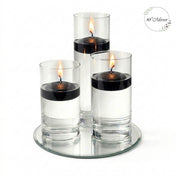 Eastland Round Mirror and Cylinder Vase Centerpiece with Richland 3" Floating Candles Set of 7 - thumbnail number 18