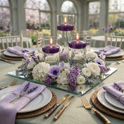 Eastland Square Mirror and Cylinder Vase Centerpiece with Richland 3" Floating Candles Set of 7 - thumbnail number 108