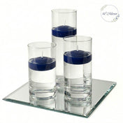 Eastland Square Mirror and Cylinder Vase Centerpiece with Richland 3" Floating Candles Set of 84 - thumbnail number 26