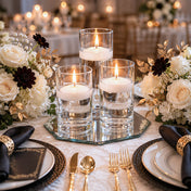 Eastland Octagon Mirror and Cylinder Vase Centerpiece Set of 4 - 12" Mirror - thumbnail number 6