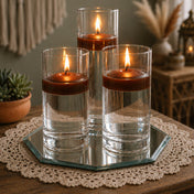 Eastland Octagon Mirror and Cylinder Vase Centerpiece Set of 4 - 12" Mirror - thumbnail number 10