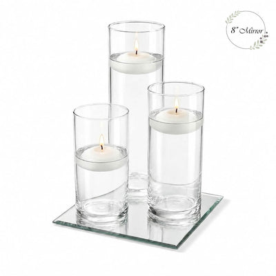 Eastland Square Mirror and Cylinder Vase Centerpiece Set of 4 - 8" - thumbnail number 4