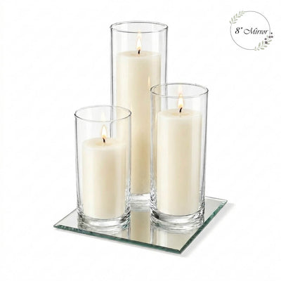 Eastland Square Mirror and Cylinder Vase Centerpiece Set of 4 - 8" - thumbnail number 3