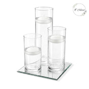 Eastland Square Mirror and Cylinder Vase Centerpiece Set of 4 - 8" - thumbnail number 5