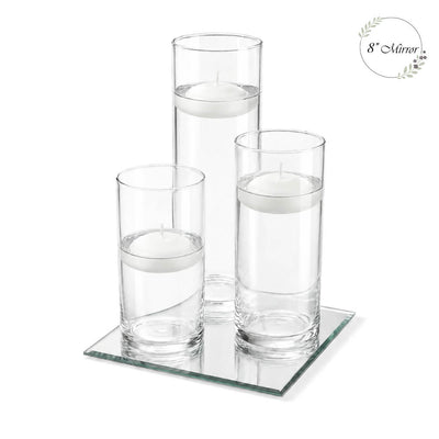 Eastland Square Mirror and Cylinder Vase Centerpiece Set of 4 - 8" - thumbnail number 5