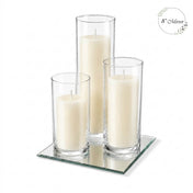 Eastland Square Mirror and Cylinder Vase Centerpiece Set of 4 - 8" - thumbnail number 2
