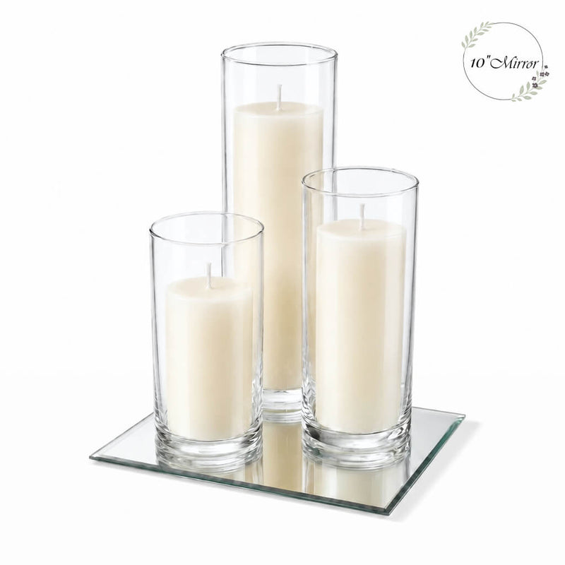 Eastland Square Mirror and Cylinder Vase Centerpiece Set of 4 - 10" - thumbnail number 2