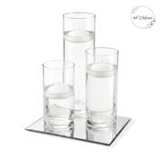 Eastland Square Mirror and Cylinder Vase Centerpiece Set of 4 - 10" - thumbnail number 4