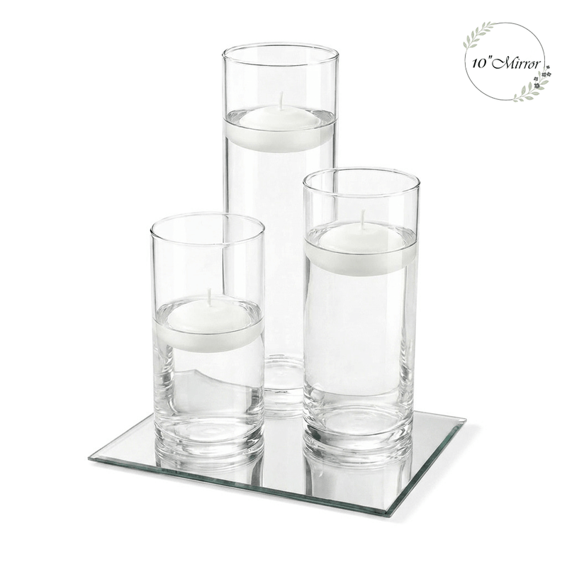 Eastland Square Mirror and Cylinder Vase Centerpiece Set of 4 - 10" - thumbnail number 4