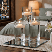 Eastland Square Mirror and Cylinder Vase Centerpiece Set of 4 - 12" - thumbnail number 9