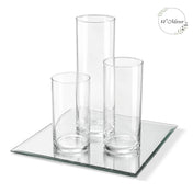 Eastland Square Mirror and Cylinder Vase Centerpiece Set of 4 - 12" - thumbnail number 1