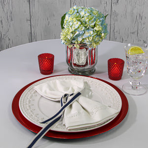 Richland Beaded Charger Plate 13" Red