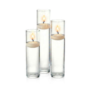 Richland Floating Candles & Sloan Cylinder Vases Set of 3 - Ivory - thumbnail number 2