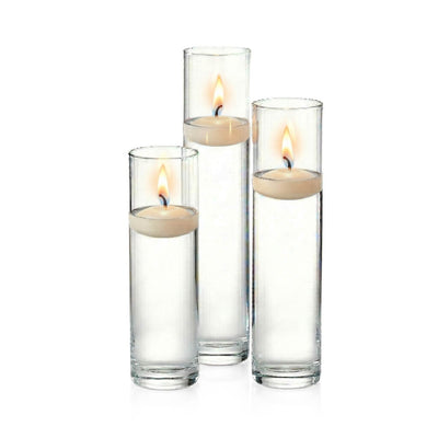 Richland Floating Candles & Sloan Cylinder Vases Set of 3 - Ivory - thumbnail number 2