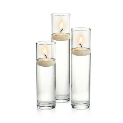 Richland Floating Candles & Sloan Cylinder Vases Set of 3 - Light Ivory - thumbnail number 2