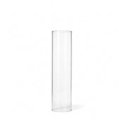A single 4" x 16" chimney glass candle shade cylinder isolated on a white background - thumbnail number 1