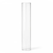 A single 4"x20" chimney glass candle shade cylinder isolated on a solid white background - thumbnail number 1