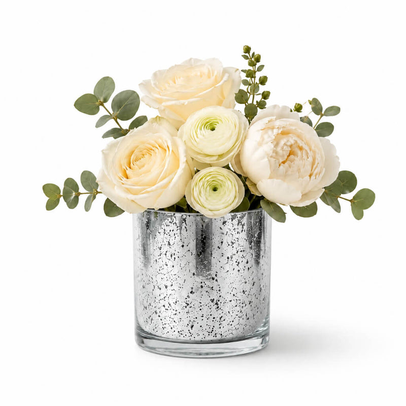 Richland Silver Mercury Glass Cylinder Vase 5" x 5" - thumbnail number 3