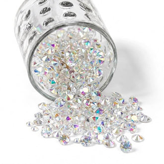 4000 Pcs Acrylic Diamond Vase Fillers Iridescent 3mm, 6mm, 10mm - Shimmering Table Scatters & DIY Craft Beads for Weddings
