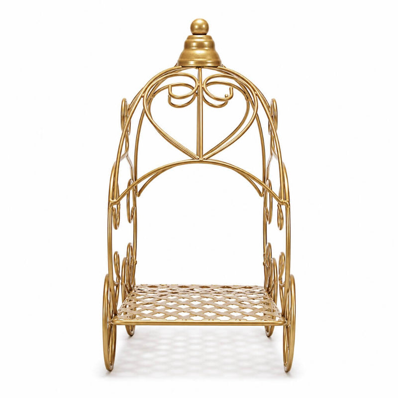 Gold wrought iron carriage centerpiece, front view - thumbnail number 3