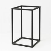 Matte Black 12" Rectangular Metal Flower Stands – 2-Pack Geometric Column Frames for Stylish Tablescapes - thumbnail number 1