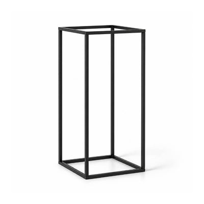 Matte Black 16" Rectangular Metal Flower Stands – 2-Pack Geometric Column Frames for Stylish Tablescapes