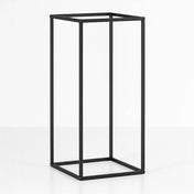 Matte Black 24" Rectangular Metal Flower Stands – 2-Pack Geometric Column Frames for Stylish Tablescapes - thumbnail number 1