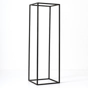 Matte Black 32" Rectangular Metal Flower Stands – 2-Pack Geometric Column Frames for Stylish Tablescapes - thumbnail number 1