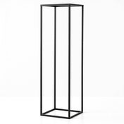 Matte Black 40" Rectangular Metal Flower Stands – 2-Pack Geometric Column Frames for Stylish Tablescapes - thumbnail number 1