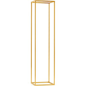 48" Gold Rectangular Metal Flower Stands – 2-Pack Geometric Column Frames for Stylish Flower Displays - thumbnail number 1