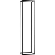Matte Black 48" Rectangular Metal Flower Stands – 2-Pack Geometric Column Frames for Stylish Tablescapes - thumbnail number 1
