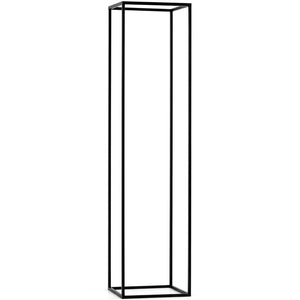 Matte Black 48" Rectangular Metal Flower Stands – 2-Pack Geometric Column Frames for Stylish Tablescapes