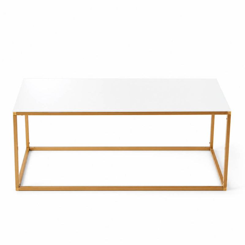 24" x 10" rectangular white acrylic plexiglass sheet on a gold frame stand - thumbnail number 2