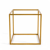 Gold square geometric metal frame flower stand for wedding centerpiece display - thumbnail number 2