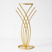 Mermaid Tail Design Gold Metal Flower Frame 2ft – Table Centerpiece Wedding Floral Display Stand - thumbnail number 1