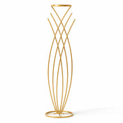 Gold metal mermaid tail flower stand on a white background - thumbnail number 1