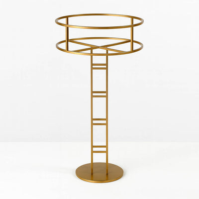 Grand Halo Top 46" Gold Metal Floral Riser – Open Frame Wedding Centerpiece Pedestal - thumbnail number 1