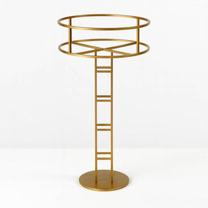 Grand Halo Top 46" Gold Metal Floral Riser – Open Frame Wedding Centerpiece Pedestal