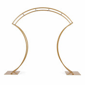 38" Curvy Design Gold Metal Floral Arch Frame – Wedding Table Centerpiece or Aisle Prop - thumbnail number 2