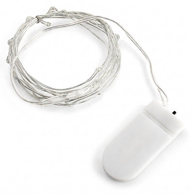 Coiled 90-inch micro fairy string lights with a white battery pack - thumbnail number 3