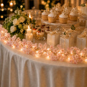 20 LED Artificial Garland String Lights 6ft Cherry Blossom Design Blush Warm White - Battery Operated Hanging Lights - thumbnail number 3