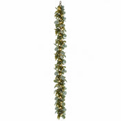 Artificial Eucalyptus and Boxwood Leaf Garland String Lights, Warm White 20 LED Battery Operated Fairy Lights with Fake Greenery Hanging Vines - 6.5ft - thumbnail number 2