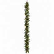 Artificial Eucalyptus and Boxwood Leaf Garland String Lights, Warm White 20 LED Battery Operated Fairy Lights with Fake Greenery Hanging Vines - 6.5ft - thumbnail number 1
