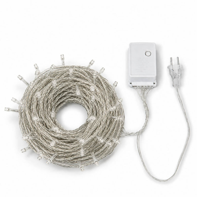 Cool white 100 LED 30ft connectable fairy string lights with controller - thumbnail number 2